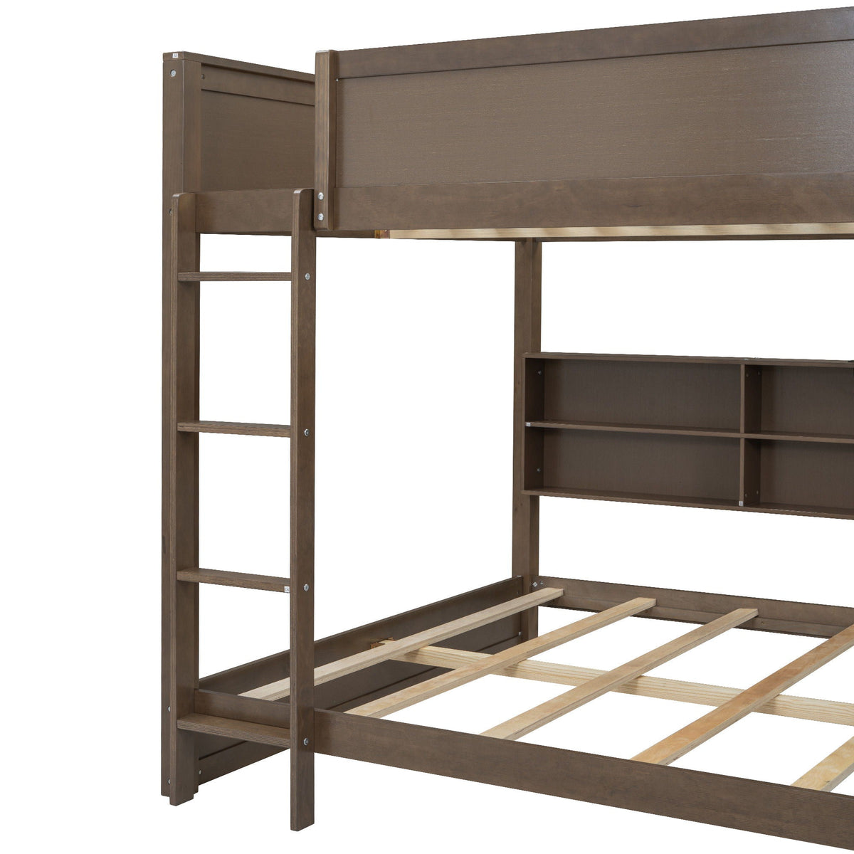 Bunk Bed With Storage Cabinets And USB Ports