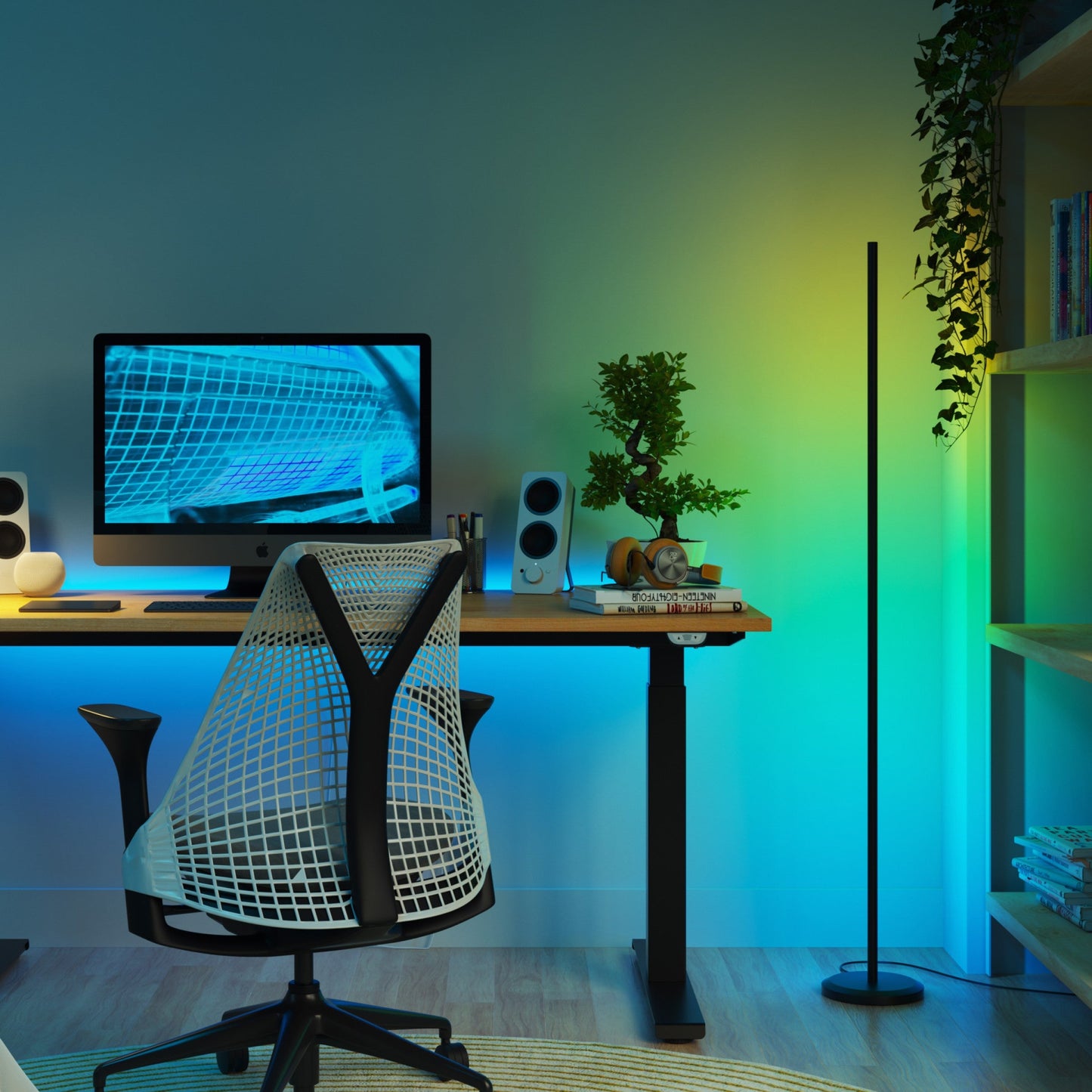Smart Multicolor Floor Lamp (Black)