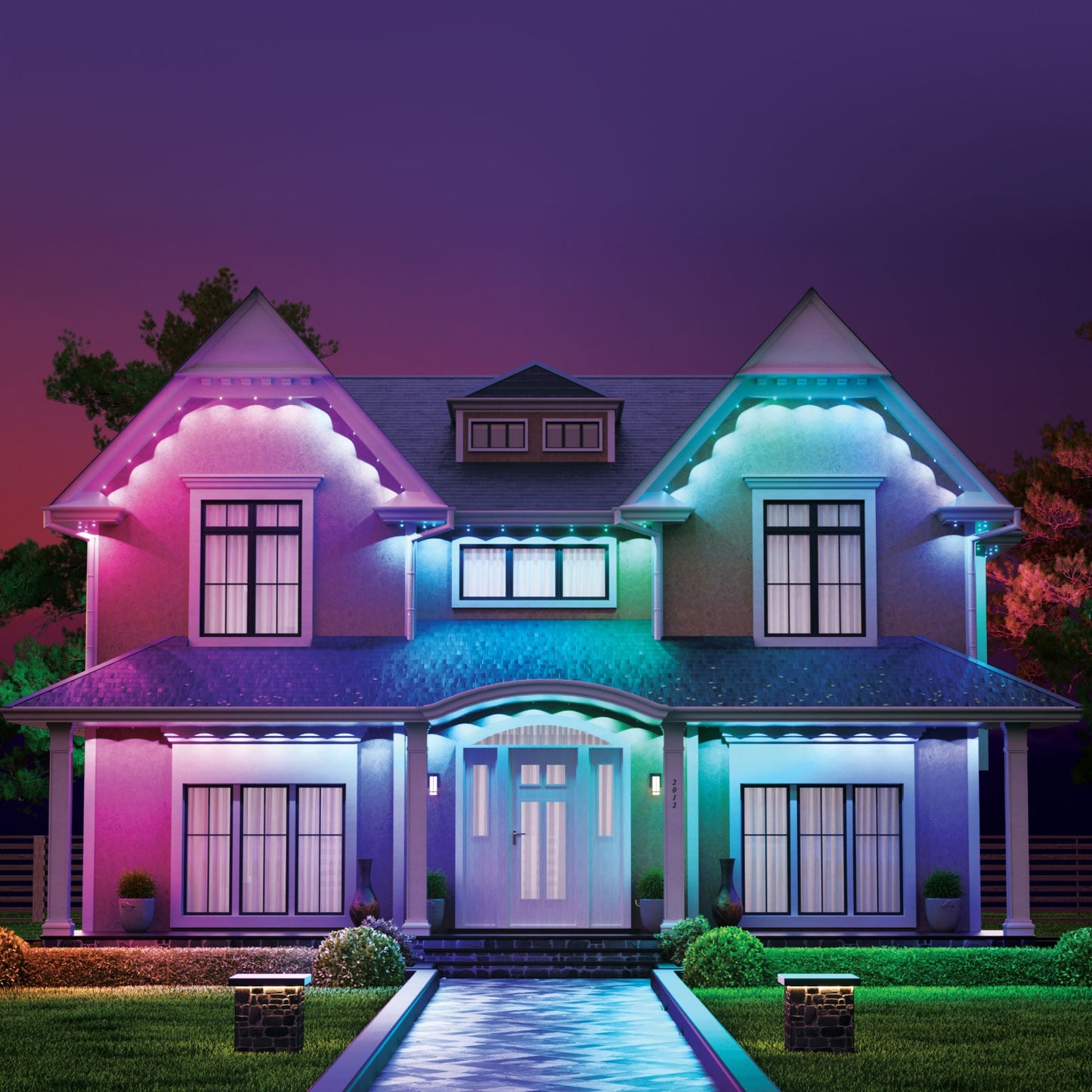 Matter Smart Multicolor Permanent Outdoor Lights Smarter Kit with Cable Covers - 147ft (45m)