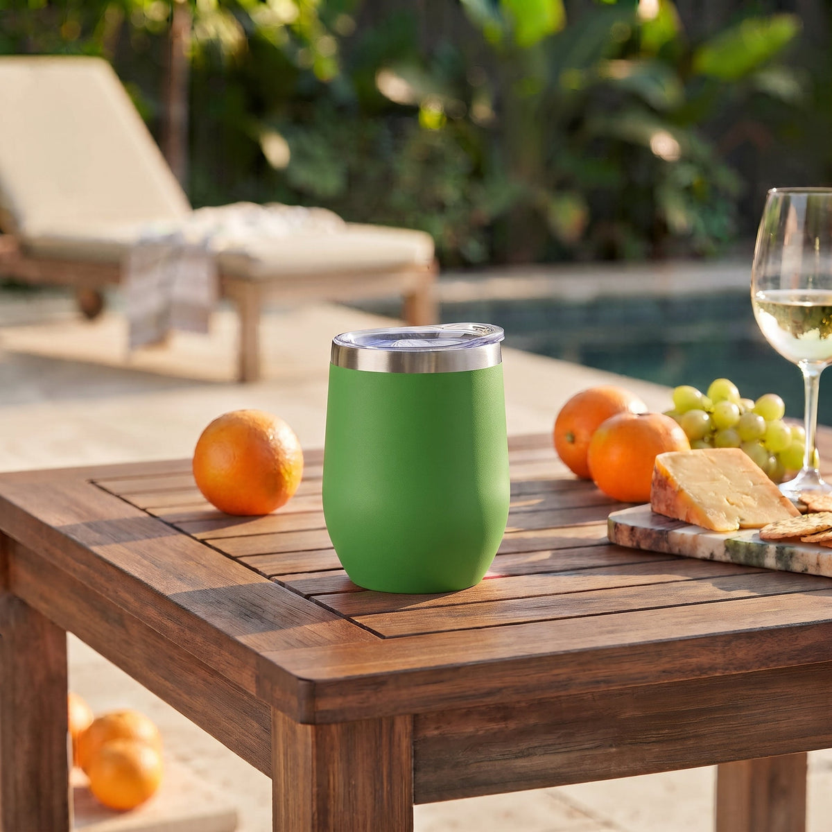 12 Oz Stemless Wine Tumbler - Green