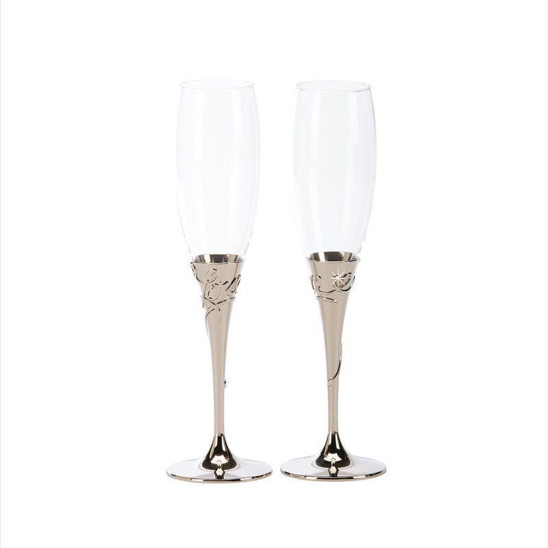 Love Toasting Champagne Flutes Set