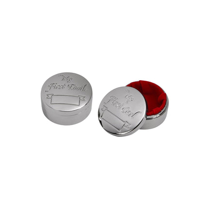 First Tooth & First Curl Round Silver Box Set