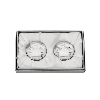 First Tooth & First Curl Round Silver Box Set
