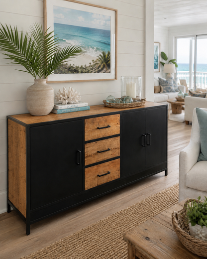 Jaipur Forge Sideboard - 63 x 20 x 36 in