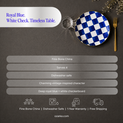 Royal Blue Plate Set