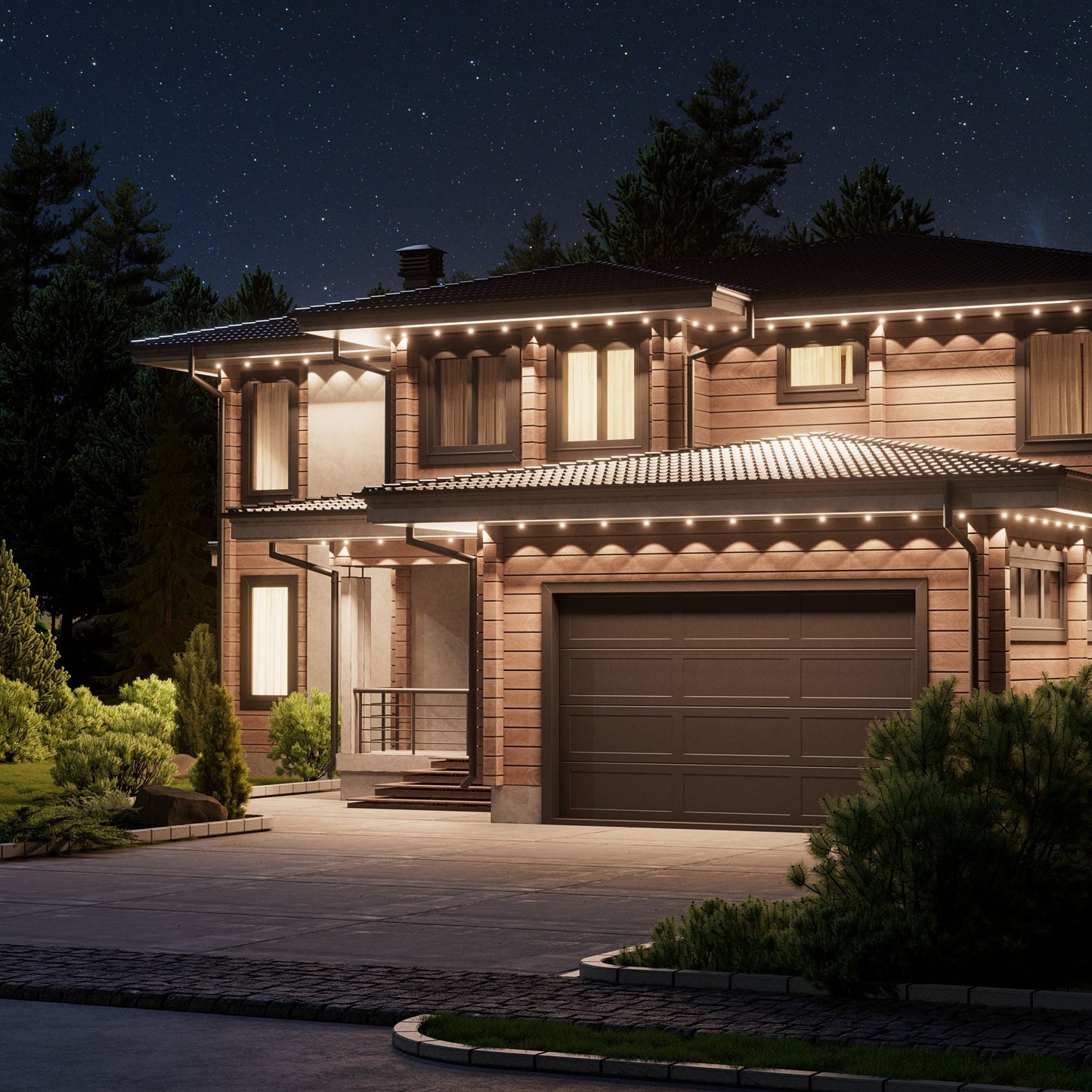 Matter Smart Multicolor Permanent Outdoor Lights Smarter Kit with Cable Covers - 147ft (45m)