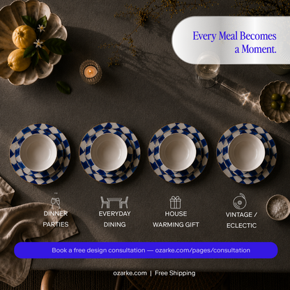Royal Blue Plate Set