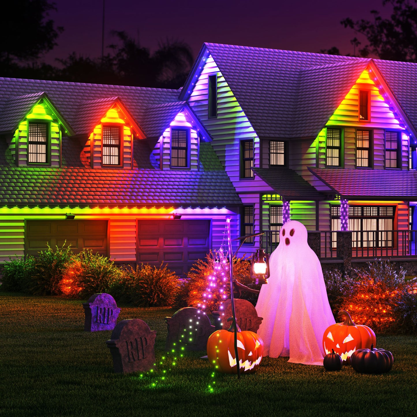 Matter Smart Multicolor Permanent Outdoor Lights Smarter Kit with Cable Covers - 147ft (45m)