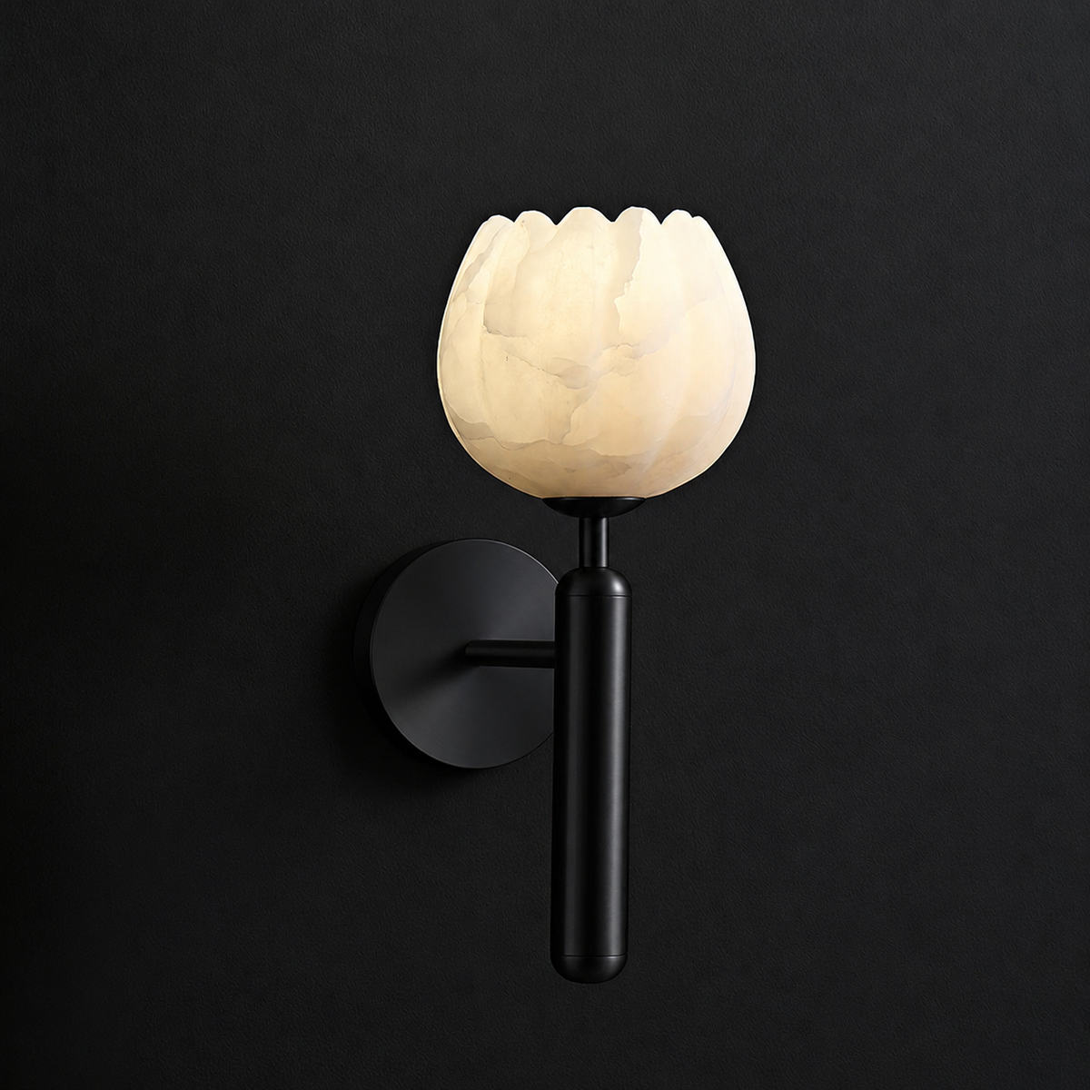 Elowen Alabaster Blossom Wall Sconce