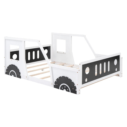 Classic Car Shaped Platform Bed With Wheels