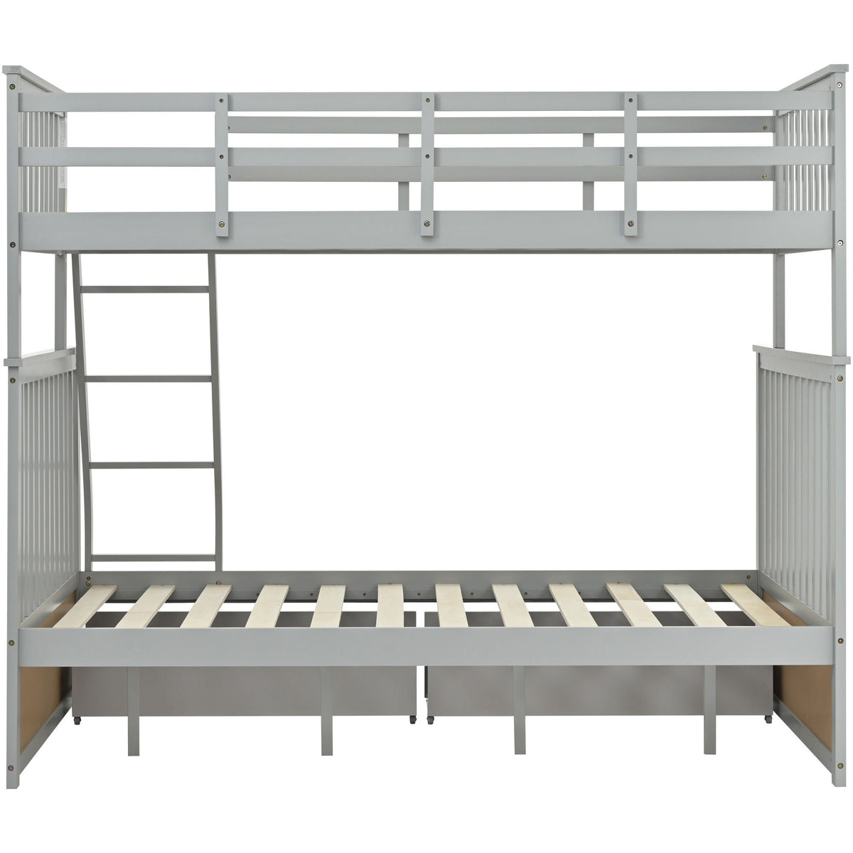 Bunk Bed With Ladder, And Safety Guard Rails