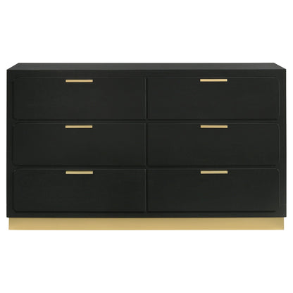 Caraway 6-drawer Dresser Black