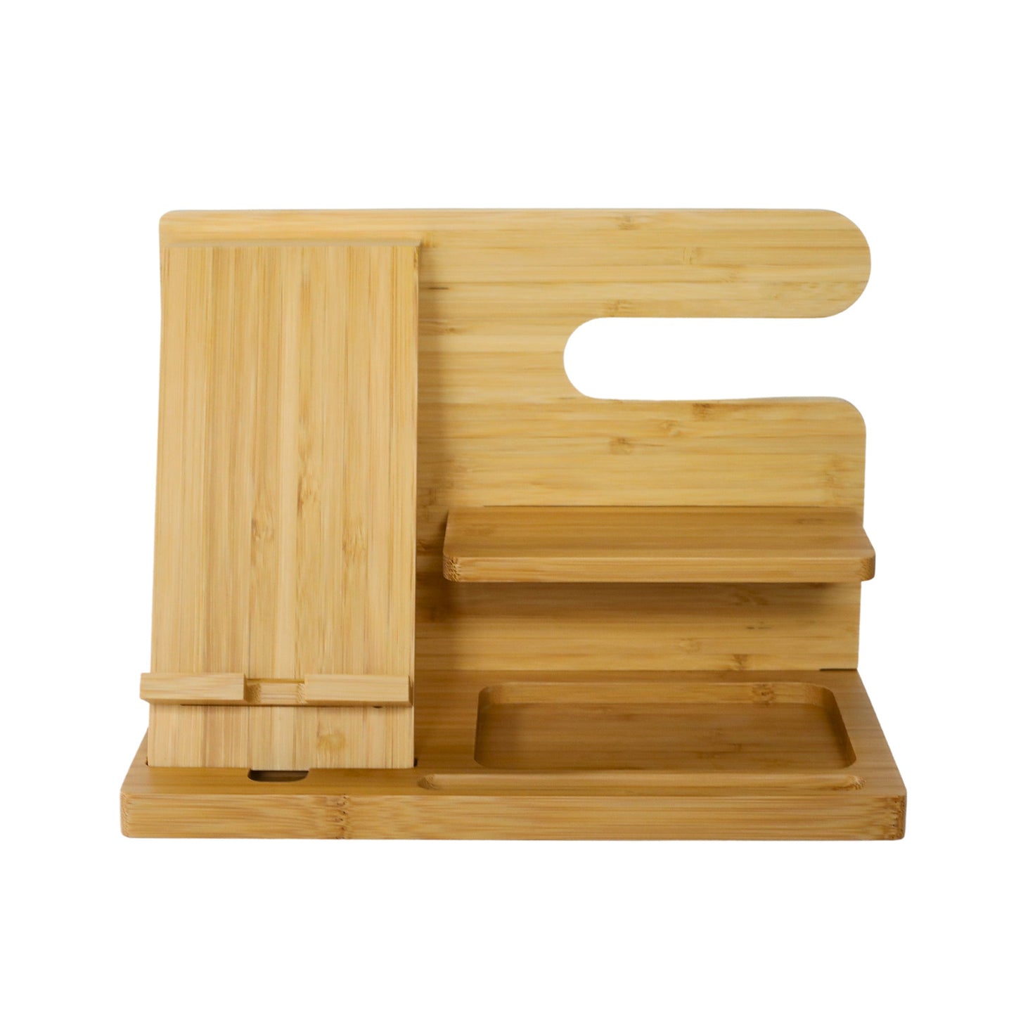 Light Wood Charging Shelf/Valet