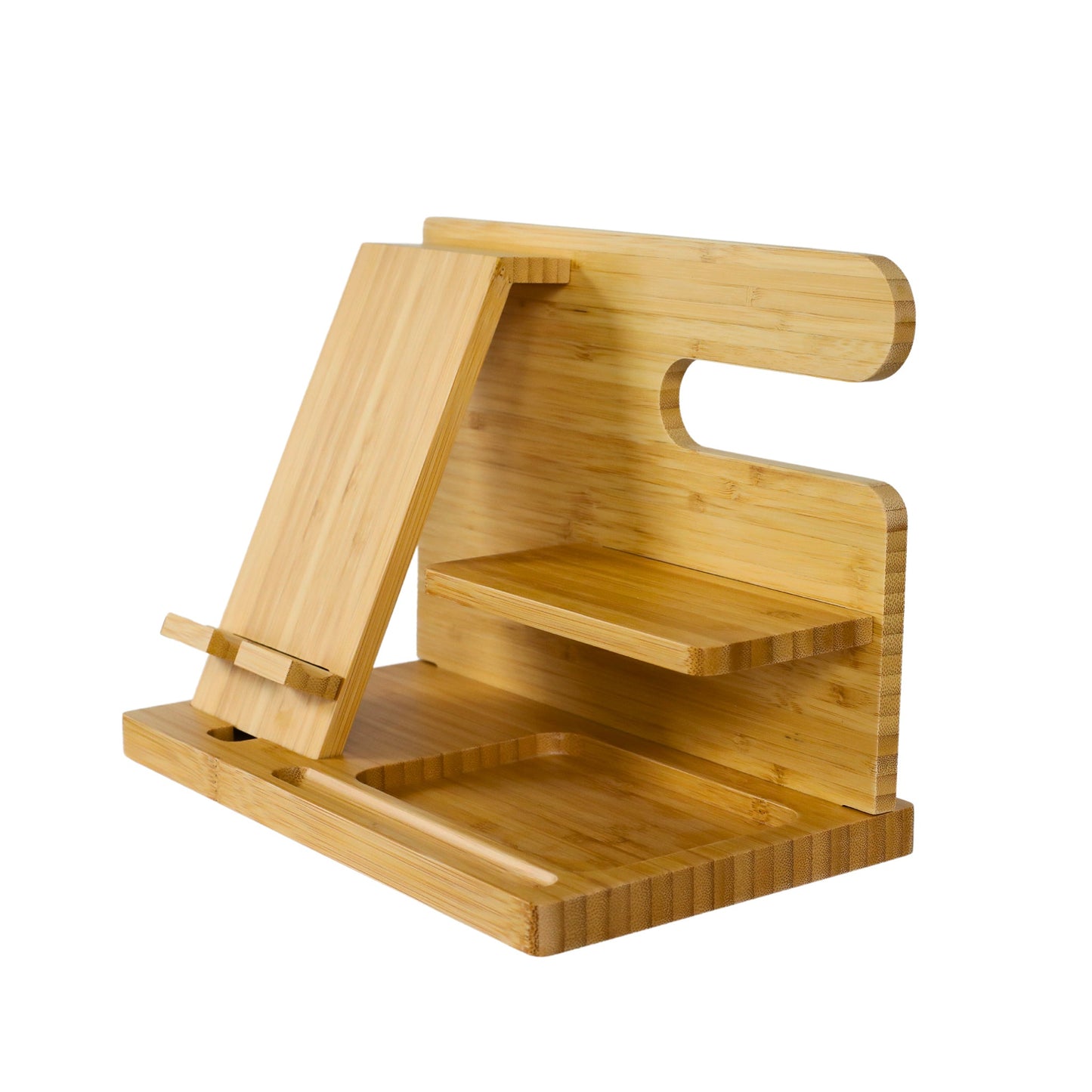 Light Wood Charging Shelf/Valet