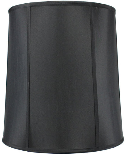 14"x16"x17" Large Drum Lampshade Black Shantung, Large Cylinder Replacement Lamp Shade for Tall Table Lamps