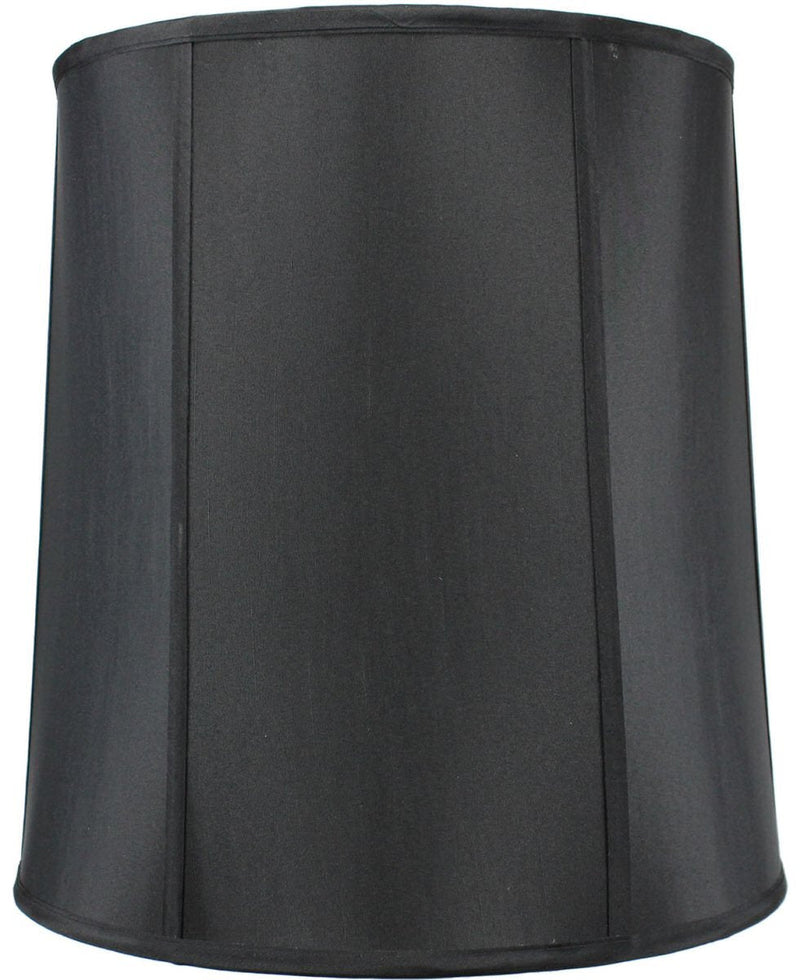 14"x16"x17" Large Drum Lampshade Black Shantung, Large Cylinder Replacement Lamp Shade for Tall Table Lamps