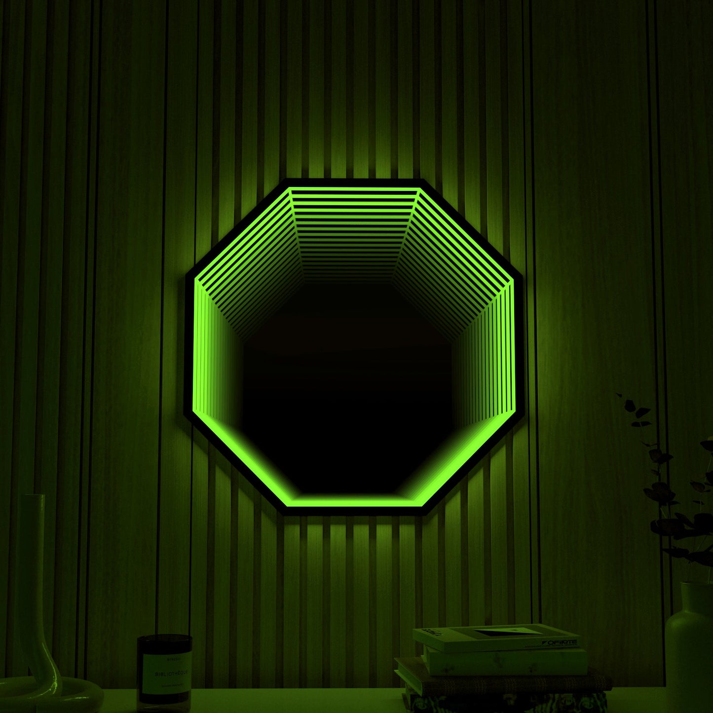 3D Octagon Mirror Light