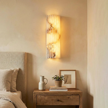Alabaster Alvia Striped Wall Light