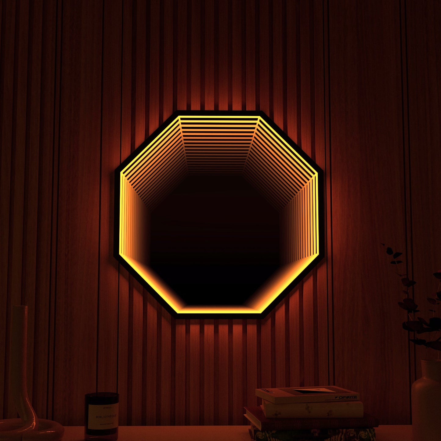 3D Octagon Mirror Light