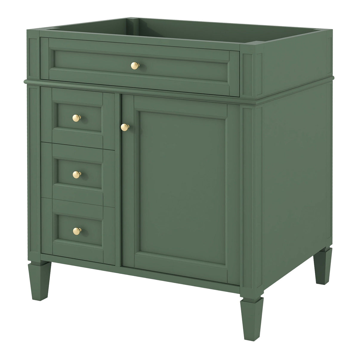 Bathroom Vanity With 2 Drawers And Tip-Out Drawer, Storage Cabinet