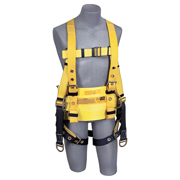 Derrick Belt, Work Pos D-rings, Pass Thru Bkle Conn to Harness - All Sizes