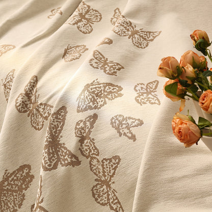 Butterfly Jacquard Soft Couch Blankets Cover for Couch Reversible Modern Sofa Slipcover Throw Covers