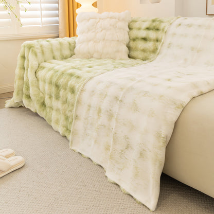 Thick Faux Fur Couch Cover Fluffy Fuzzy Warm Washable Furniture Protector for Kids Pets