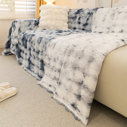 Thick Faux Fur Couch Cover Fluffy Fuzzy Warm Washable Furniture Protector for Kids Pets
