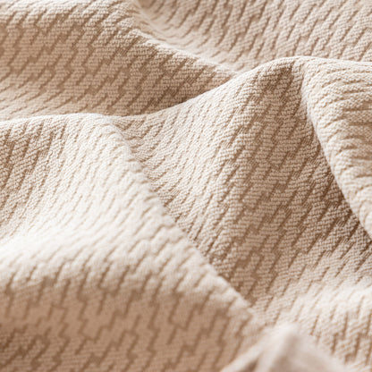 Herringbone Textured Sofa Throw Blanket, Durable Pet Friendly Modern Couch Slipcover
