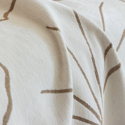 Cozy Couch Throw Blanket with Tassels, Jacquard Leaf Pattern Furniture Protector