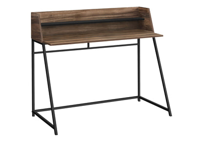 Computer Desk For Home Office, Laptop, Storage Shelves, Marble Look Contemporary & Modern