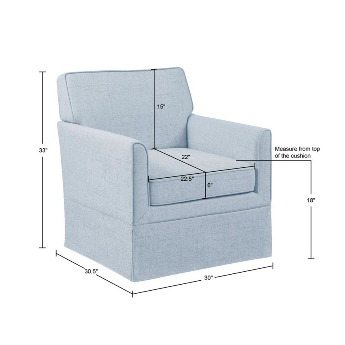 Timeless - Accent Armchair With Classic Track Arm Silhouette And Skirted Base