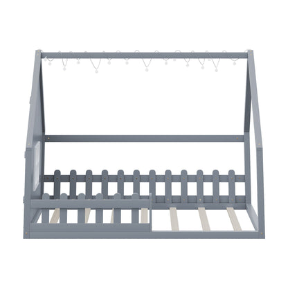 House Bed With Window And Fence