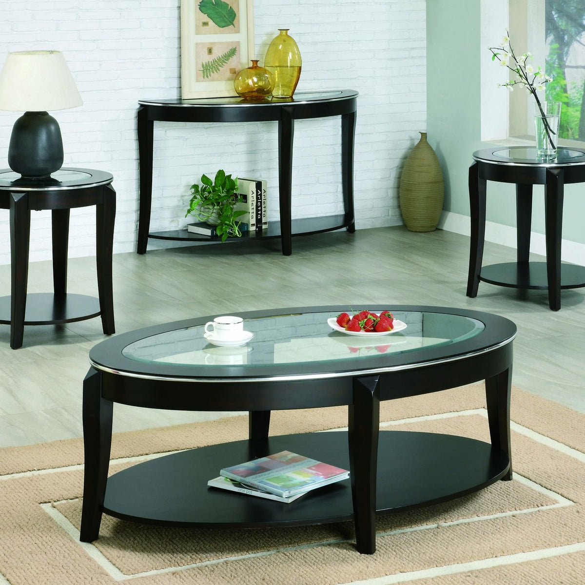 Table Set, Coffee, End, Side, Accent, Living Room, Transitional (Set of 3)