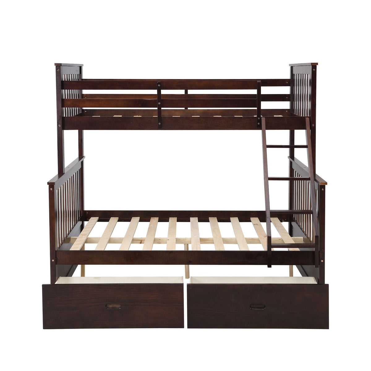Bunk Bed With Ladder, And Safety Guard Rails