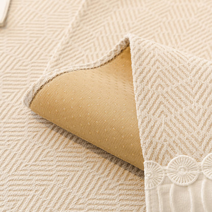 Herringbone Sofa Protector Cover, Non-Slip Couch Cover for Seat, Back & Arms