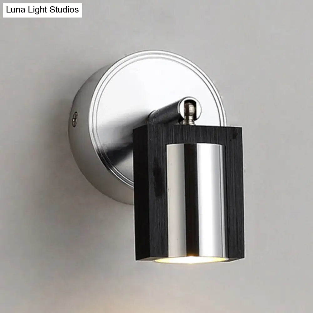 DecorBites™ 1-Light Bedroom Wall Sconce in Black with Metal Shade – Warm/White Lighting