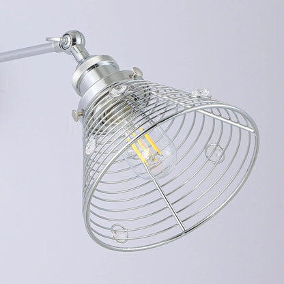1-Light Modern Silver Wall Scone Light