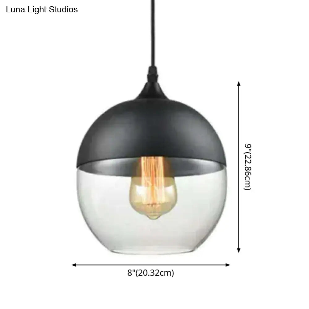 DecorBites™ 1 Light Pendant Lighting Retro Industrial Style Glass Pendant Ceiling Lights for Restaurant