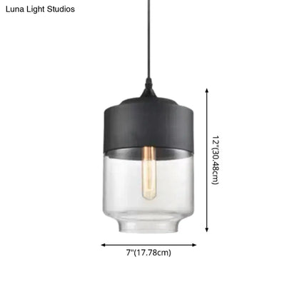 DecorBites™ 1 Light Pendant Lighting Retro Industrial Style Glass Pendant Ceiling Lights for Restaurant