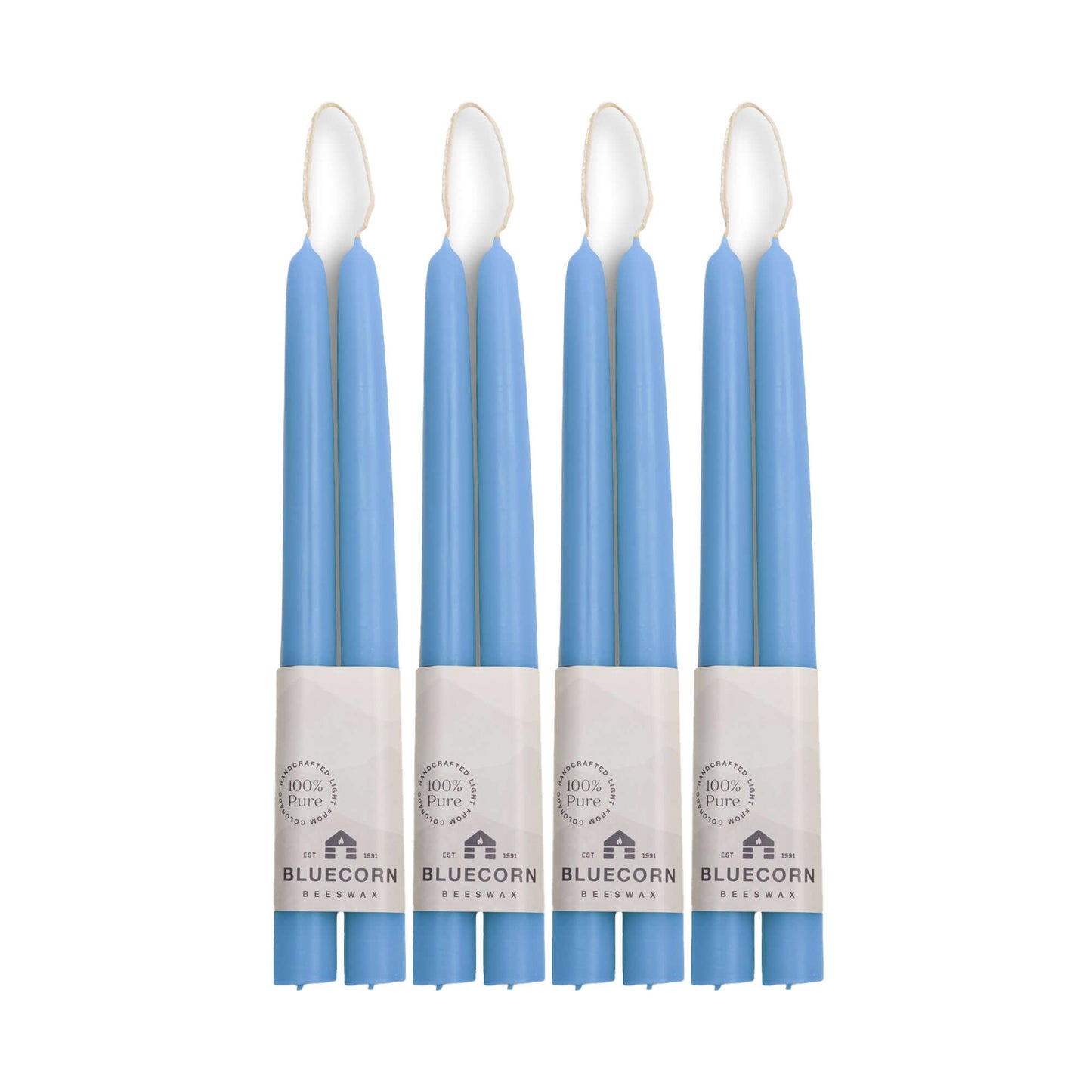 Hand-Dipped Beeswax Taper Candles - Bulk 4-Pair Bundle