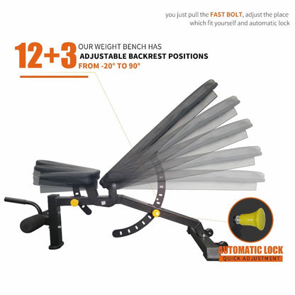 1000LBS Multi-Functional Barbell Rack Squat Power Cage With Weight Bench (SAK35822)