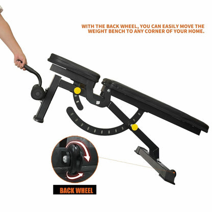 1000LBS Multi-Functional Barbell Rack Squat Power Cage With Weight Bench (SAK35822)