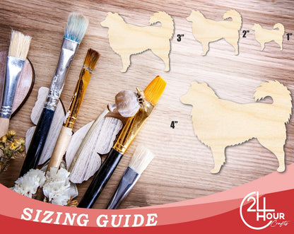 Unfinished Wood Australian Shepherd Shape | DIY Dog Craft Cutout | Up to 36"