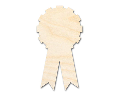 Unfinished Wood Award Ribbon Shape | DIY Craft Cutout | Up to 36"