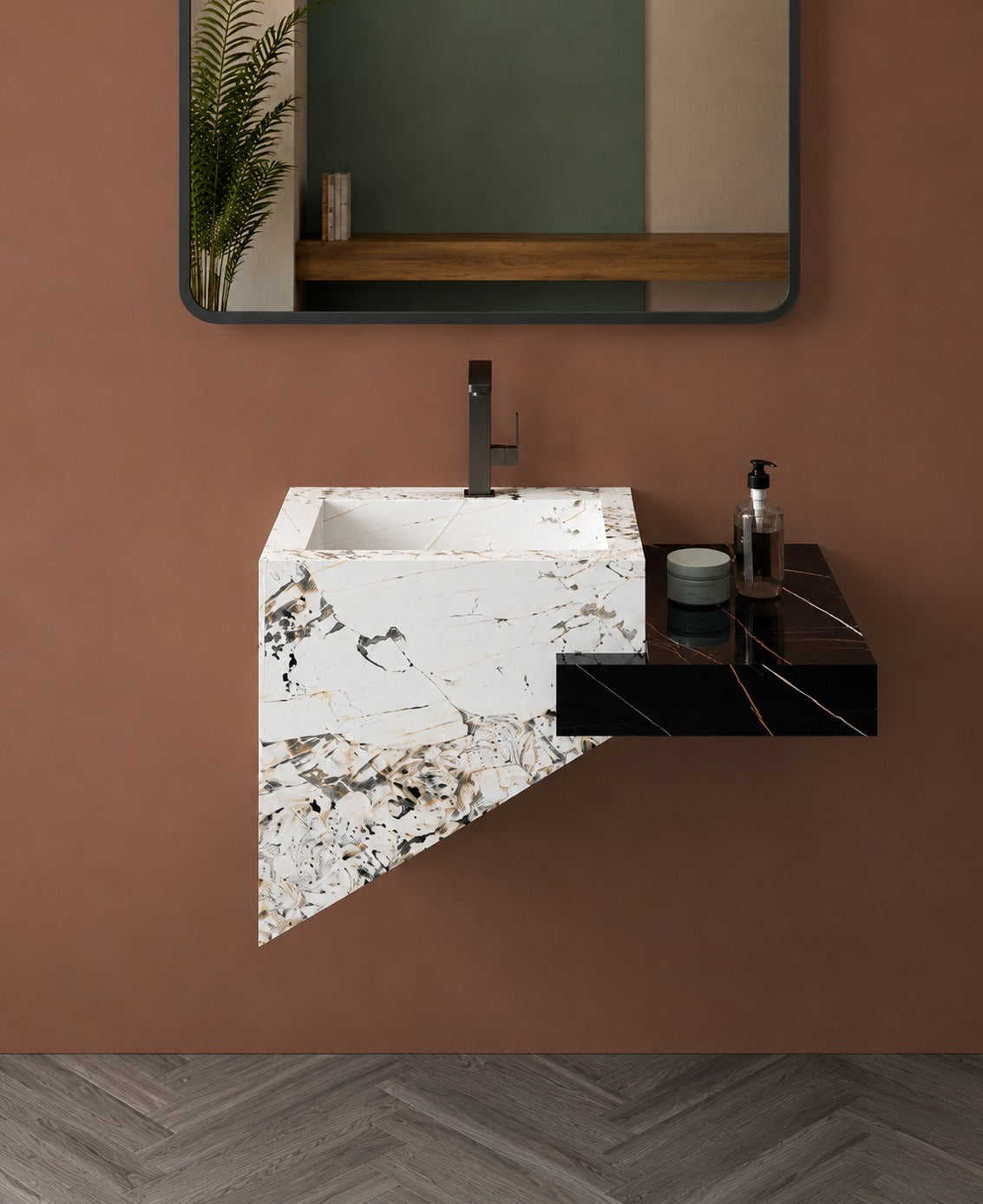 Acura Grey Luxury Marble-Look Engineered Stone Bathroom Sink Collection – NACS Collection