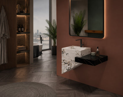 Acura Grey Luxury Marble-Look Engineered Stone Bathroom Sink Collection – NACS Collection