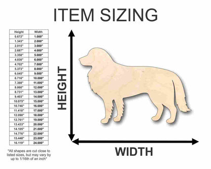 Unfinished Wood Border Collie Dog Shape - Animal - Pet - Craft - up to 46" DIY