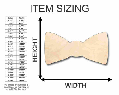 Unfinished Wood Bow Tie Shape - Groomsmen - Craft - up to 46" DIY