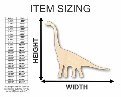 Unfinished Wood Brachiosaurus Shape - Dinosaur - Craft - up to 46" DIY